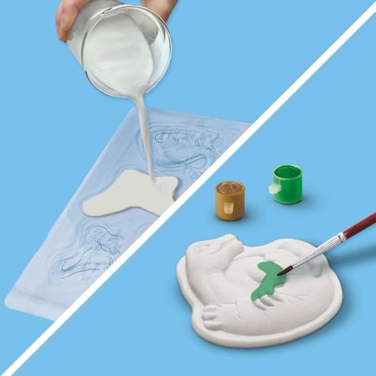 Zīmēšanas Komplekts SES Creative 2 in 1 Dinosaurs